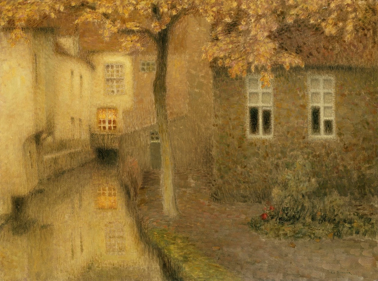 Henri Le Sidaner - 239, Un canale a Bruges al crepuscolo, c. 1898